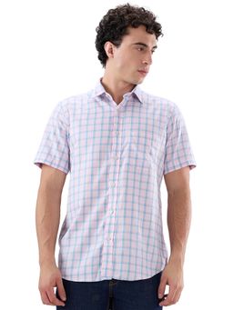 ColorPlus - Pure Cotton Half Sleeves Collar Neck Solid Plain Shirt