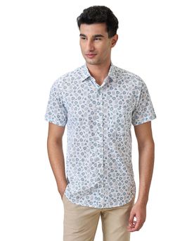 ColorPlus - Pure Cotton Half Sleeves Collar Neck Printed Shirt