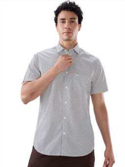 ColorPlus - Pure Cotton Half Sleeves Collar Neck Printed Shirt