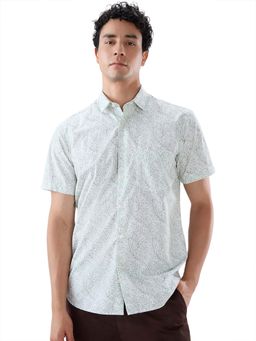 ColorPlus - Pure Cotton Half Sleeves Collar Neck Printed Shirt