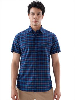 ColorPlus - Pure Cotton Half Sleeves Collar Neck Checks Shirt