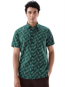 ColorPlus - Pure Cotton Half Sleeves Collar Neck Printed Shirt