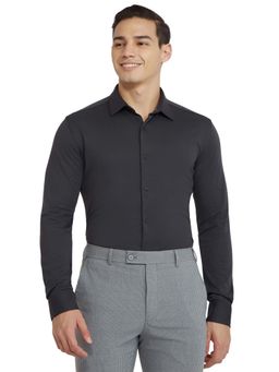 Park Avenue - Rayon Full Sleeves Collar Neck Solid Plain Shirt