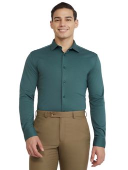 Park Avenue - Rayon Full Sleeves Collar Neck Solid Plain Shirt