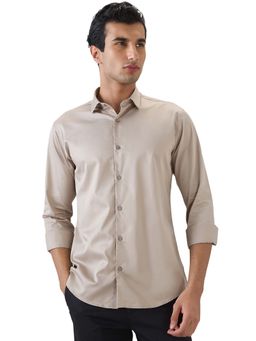 Park Avenue - Pure Cotton Full Sleeves Collar Neck Solid Plain Shirt