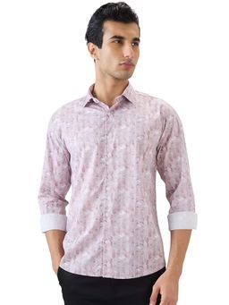Park Avenue - Cotton Blend Full Sleeves Collar Neck Printed Shirt