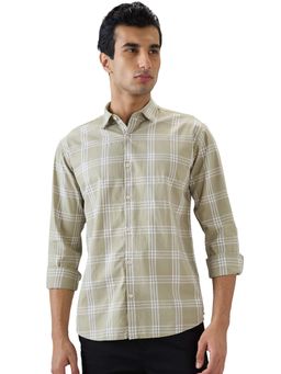 Park Avenue - Pure Cotton Full Sleeves Collar Neck Checks Shirt