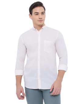 Park Avenue - Pure Cotton Full Sleeves Mandarin Neck Solid Plain Shirt