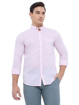 Park Avenue - Pure Cotton Full Sleeves Mandarin Neck Solid Plain Shirt