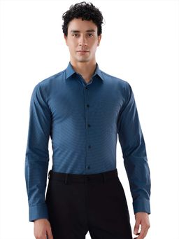 Park Avenue - Pure Cotton Full Sleeves Collar Neck Self Design Shirt