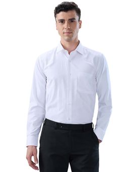 Park Avenue - Cotton Blend Full Sleeves Collar Neck Solid Plain Shirt