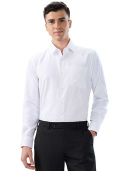 Park Avenue - Cotton Blend Full Sleeves Collar Neck Solid Plain Shirt