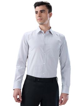 Park Avenue - Cotton Blend Full Sleeves Collar Neck Self Design Shirt