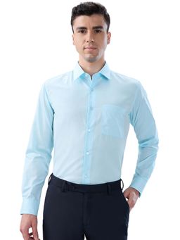 Park Avenue - Cotton Blend Full Sleeves Collar Neck Self Design Shirt