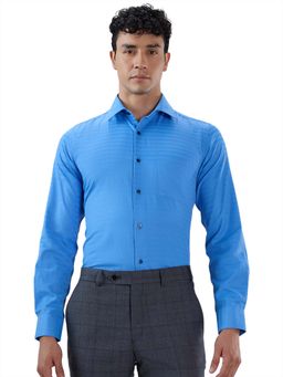 Park Avenue - Cotton Blend Full Sleeves Collar Neck Self Design Shirt