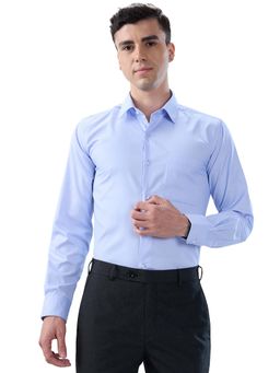 Park Avenue - Cotton Blend Full Sleeves Collar Neck Solid Plain Shirt