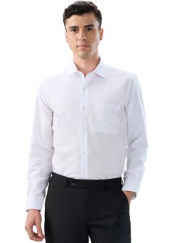 Park Avenue - Cotton Blend Full Sleeves Collar Neck Solid Plain Shirt