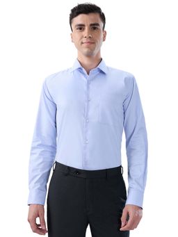 Park Avenue - Cotton Blend Full Sleeves Collar Neck Solid Plain Shirt