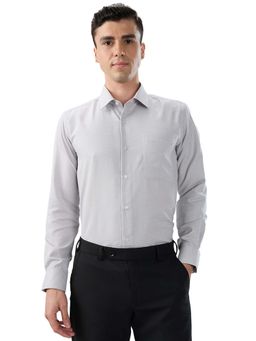 Park Avenue - Cotton Blend Full Sleeves Collar Neck Self Design Shirt