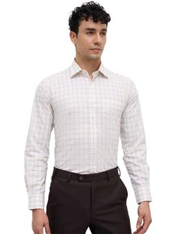 Park Avenue - Cotton Blend Full Sleeves Collar Neck Checks Shirt