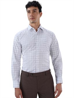 Park Avenue - Cotton Blend Full Sleeves Collar Neck Checks Shirt