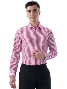 Park Avenue - Cotton Blend Full Sleeves Collar Neck Stripes Shirt