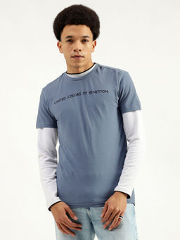 United Colors of Benetton - Round Neck Typography Pattern T-Shirt