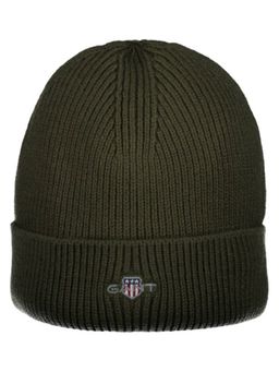 GANT - Boys Olive Solid Beanie Cap