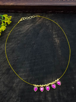 GRIIHAM - Premium Jaipur Jada Jewellery Invisible Chain with Intricate Work Necklace