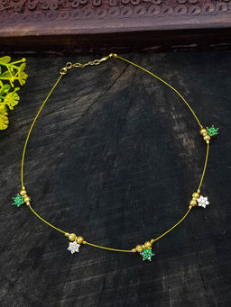 GRIIHAM - Premium Jaipur Jada Jewellery Invisible Chain with Intricate Work Necklace