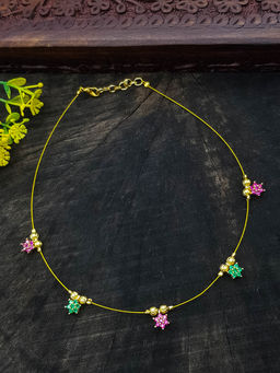 GRIIHAM - Premium Jaipur Jada Jewellery Invisible Chain with Intricate Work Necklace