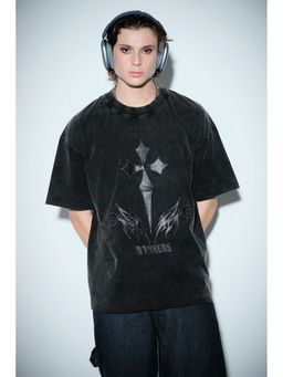 Bonkers Corner - Crucible Leather Patch Oversized Men T-Shirt