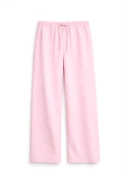 Lounge Dreams - Women Pink Solid Linen Trouser