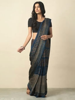 Fabindia - Viscose Modal Ajrakh Print Sari