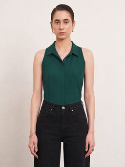 FABLE STREET - Teal Solid Button Down Shirt