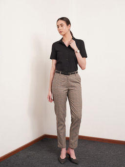 FABLE STREET - Cotton Knitted Shirt -Black