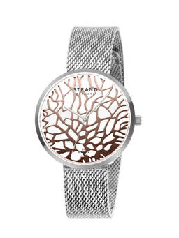 Strand by Obaku - Tangle Steels Quartz Silver Round Dial Women Watch - S700LXCIMC-DTB