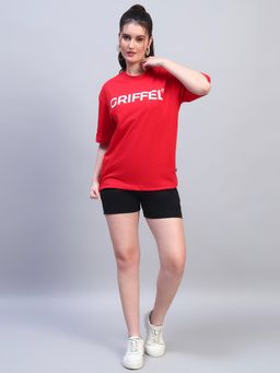 Griffel - Women Red Cotton Solid Co-Ord Set
