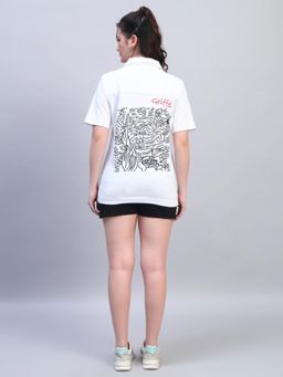 Griffel - Women White Cotton Graphic Co-Ord Set