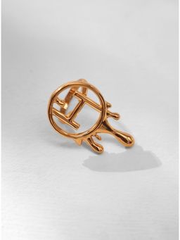 Outhouse - Drip Oh Cocktail Ring In Gold Finish