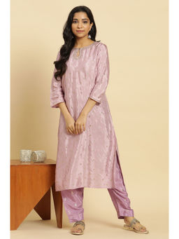 W - Purple Floral Kurta