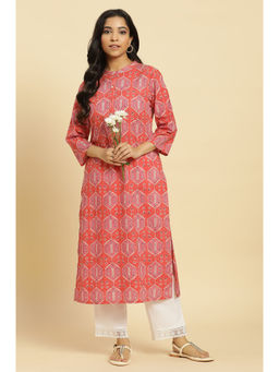 W - Red Geometric Kurta