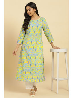W - Blue Floral Kurta
