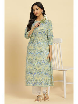 W - Green Floral Kurta