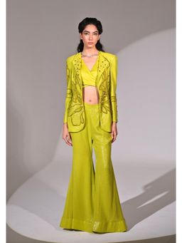 Bani Khurana - Green Bustier with Jacket and Pant