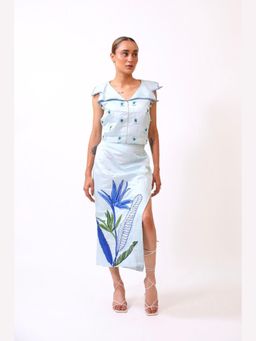 Bani Khurana - Botanical Balance Top with Skirt