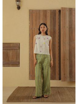 Muvazo - Multi-Colour Cotton Lurex Floral Co-Ords Sets