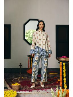 Muvazo - Multi-Colour Linen Floral Co-Ords Sets