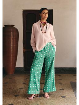 Muvazo - Green Pure Cotton Floral Co-Ords Sets