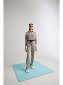 Muvazo - Grey Polycotton Textured Co-Ords Sets